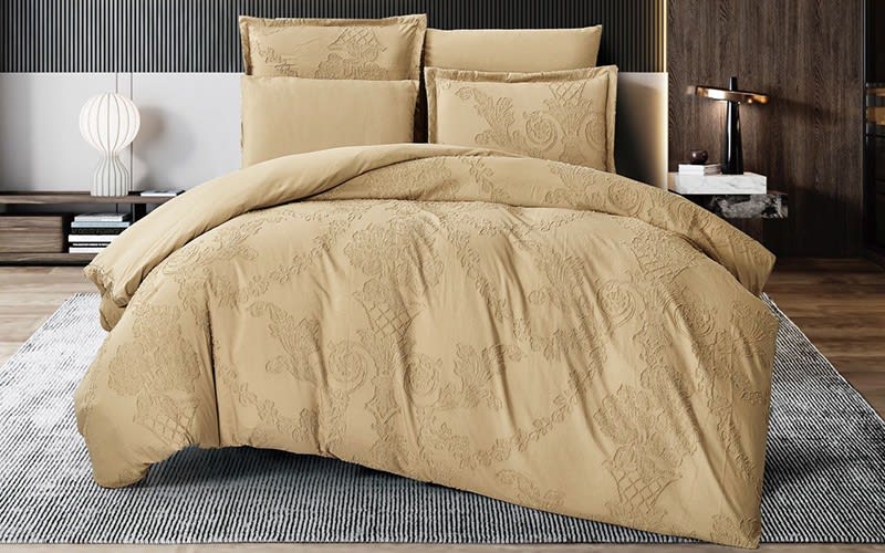 Prestige Comforter Bedding Set 6 PCs - King Beige