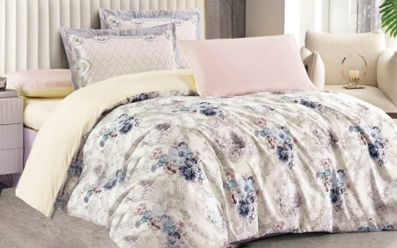 Mary Quilt Cover Set Without Filling 6 PCS - King White & Cream