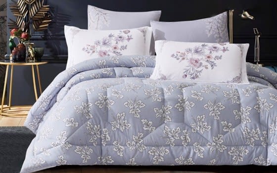 Rama Comforter Set 4 PCS - Single Blue Grey
