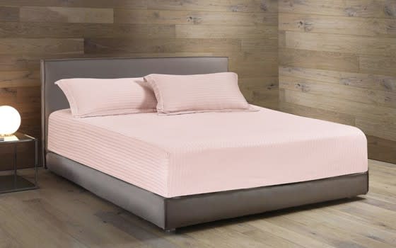 Rita Hotel Stripe Bedsheet Set 3 PCS - King Pink