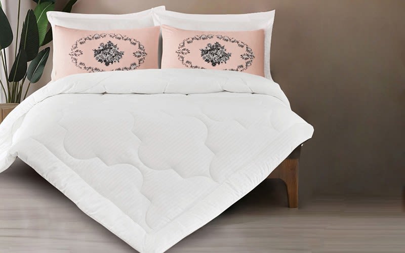 Rita Comforter Set 4 PCS - Single Off White