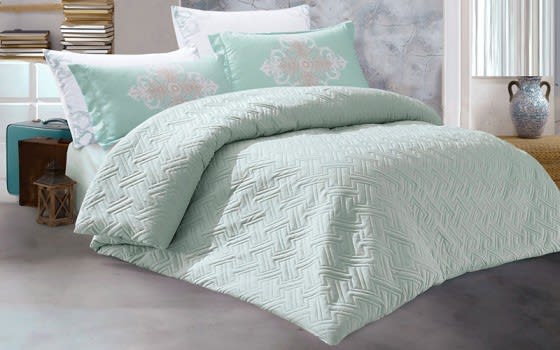 Alia Comforter Set 7 PCS - King Green