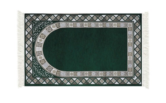 FCC Premium Pray Carpet - ( 115 X 70 ) cm Green