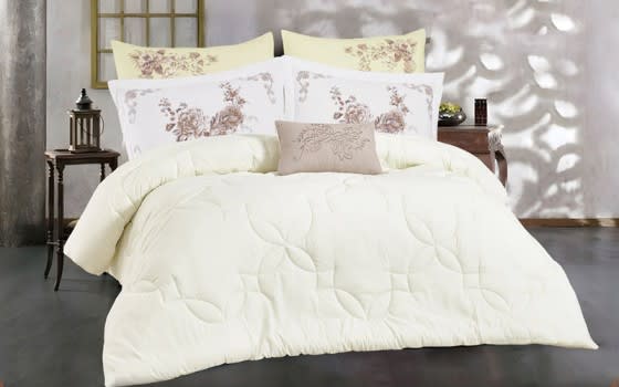 Poppy Comforter Set 4 PCS - Single Cream