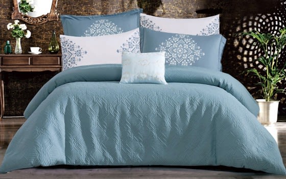 Freya Comforter Set 4 PCS - Single Blue