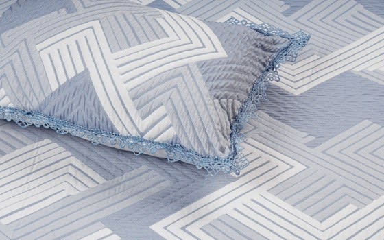 Armada Turkish Cotton Bedspread Set 4 PCS - King Blue