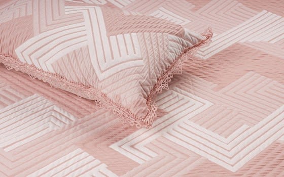 Armada Turkish Cotton Bedspread Set 4 PCS - King Pink