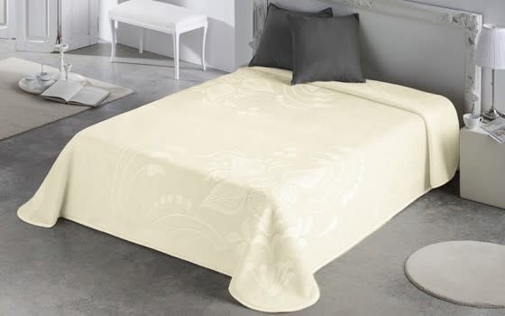 Cannon Embossed Blanket 1 PC - King Cream