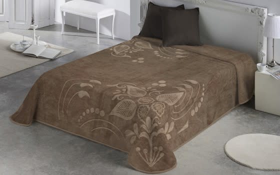 Cannon Embossed Blanket 1 PC - King Brown
