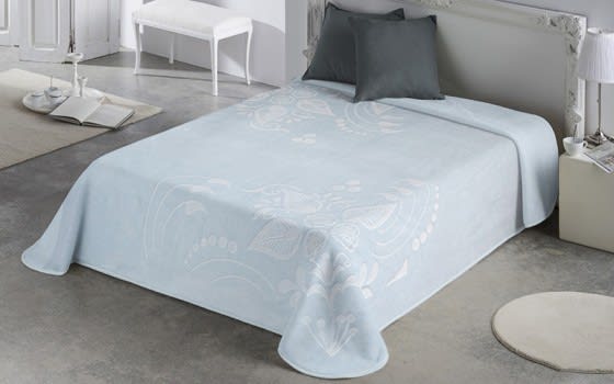 Cannon Embossed Blanket 1 PC - King Sky Blue