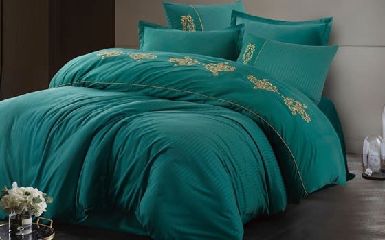 Aseel Comforter Set 6 PCS - King Green