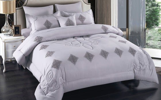 Milan Comforter Set 7 PCS - King L.Grey
