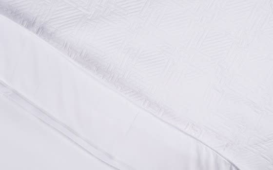 Freya Duvet Cover , Bed Spread Set 6 PCS Without Filling - King White