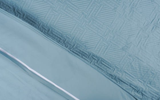 Freya Duvet Cover , Bed Spread Set 6 PCS Without Filling - King Blue
