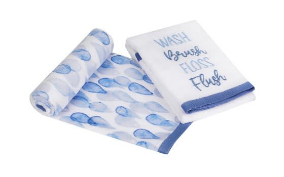 Cannon Kitchen Towel Set 2 PCS - White & Blue