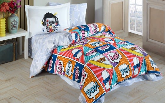 Hobby Cotton Kids Comforter Set 4 PCS - Multi Color