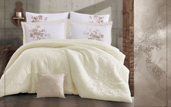 Iris Comforter Set 7 PCS - King Cream