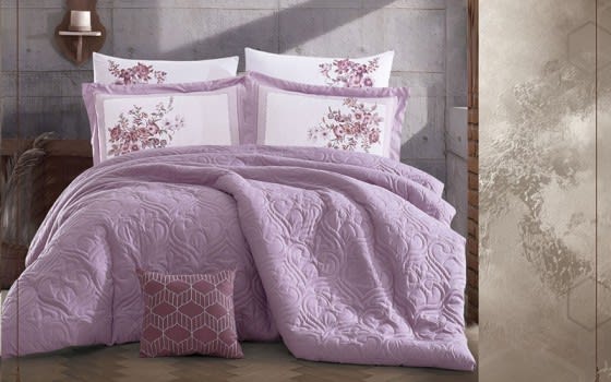 Iris Comforter Set 7 PCS - King Purple