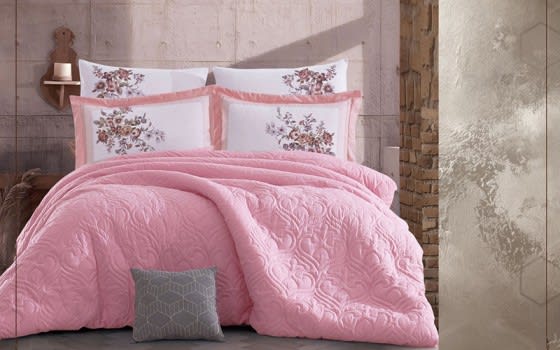 Iris Comforter Set 4 PCS - Single Pink
