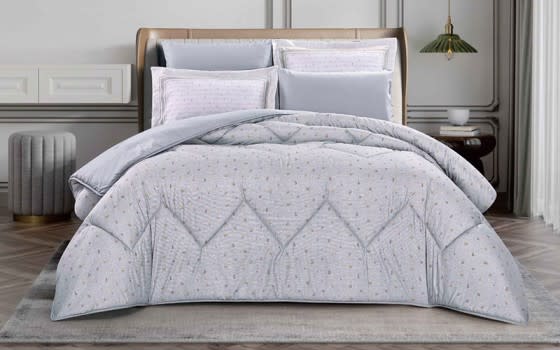 Medina Comforter Set 6 PCS - King Grey