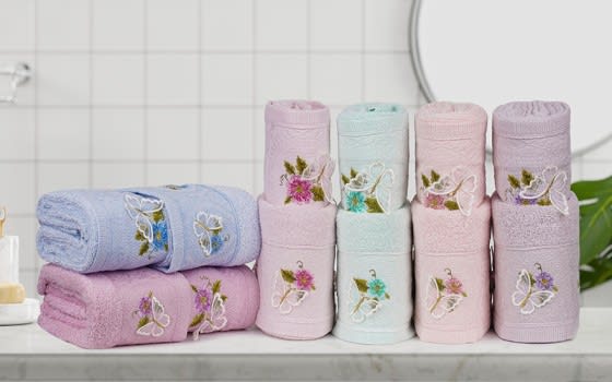 Fiesta Turkish Towel Set 12 Pcs - Multi Color