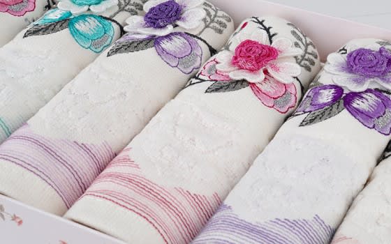 Fiesta Turkish Towel Set 6 Pcs - ( 30 X 50 ) cm White