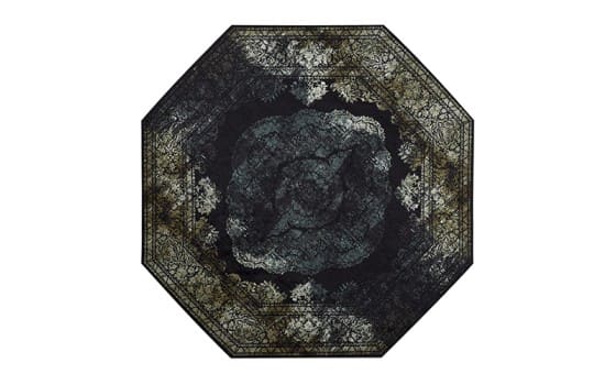 Armada Turkish Octagon Carpet - ( 200 X 200 ) cm Bronze & Black