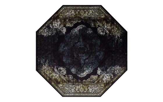 Armada Turkish Octagon Carpet - ( 300 X 300 ) cm Bronze & Black