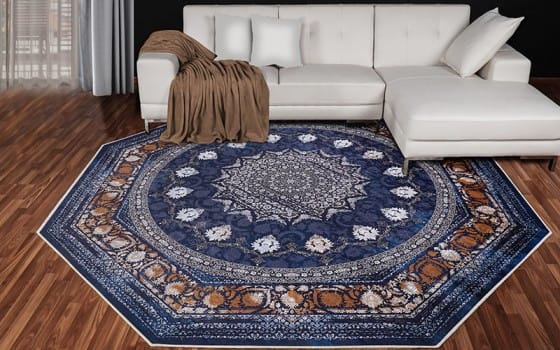 Armada Turkish Octagon Carpet - ( 300 X 300 ) cm White