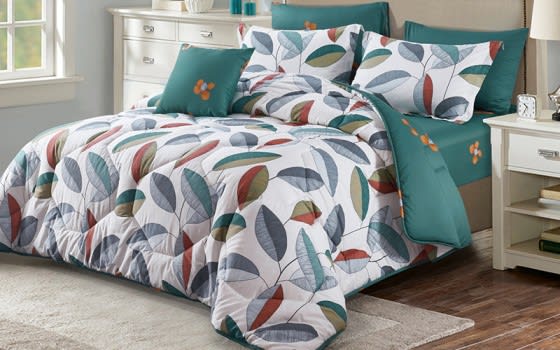 Sunshine Cotton Comforter Set 7 PCS - King Multi Color