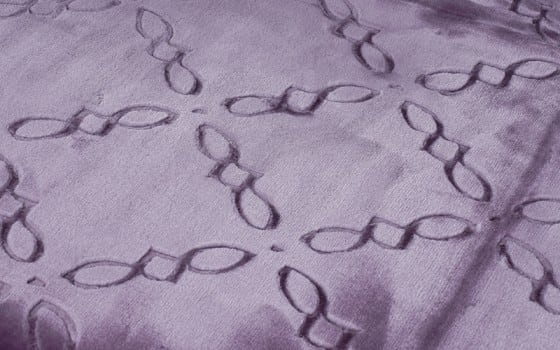 Feather Flannel Blanket 2 Ply - Single L.Purple