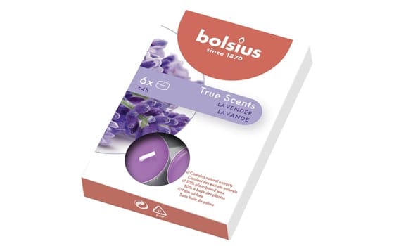 Bolsius True Scents Tealight Candles 6 PCs - Lavender