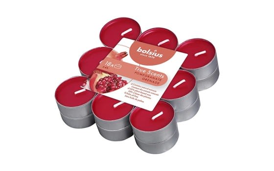 Bolsius True Scents Tealight Candles 18 PCs - Pomegranate