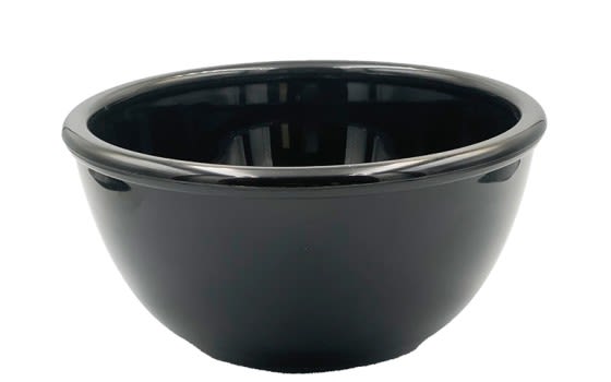 Plastic Salad Bowl With Rim -  Black ( 21 cm )