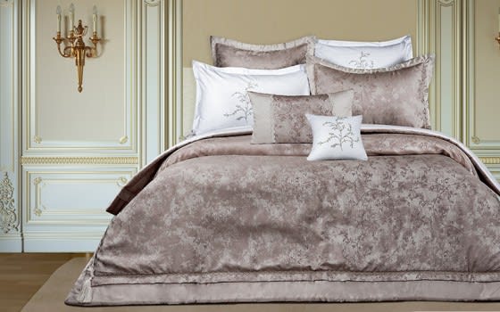 Turkish Wedding Bedspread Set 8 PCS - King Tea Rose