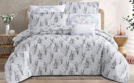 Zamzam Home Comforter Set 7 PCs - King Off White