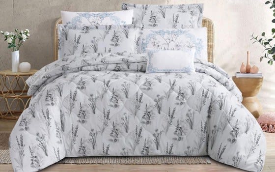 Zamzam Home Comforter Set 5 PCs - Single Off White
