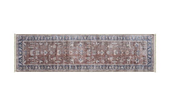 Athena Premium Carpet - ( 300 x 80 ) cm Beige & Red