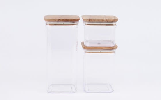 Food Container Set 3 PCs With Food Container Set - Transparent