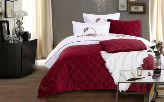 Royal Velvet Comforter Set 6 PCS - King Red