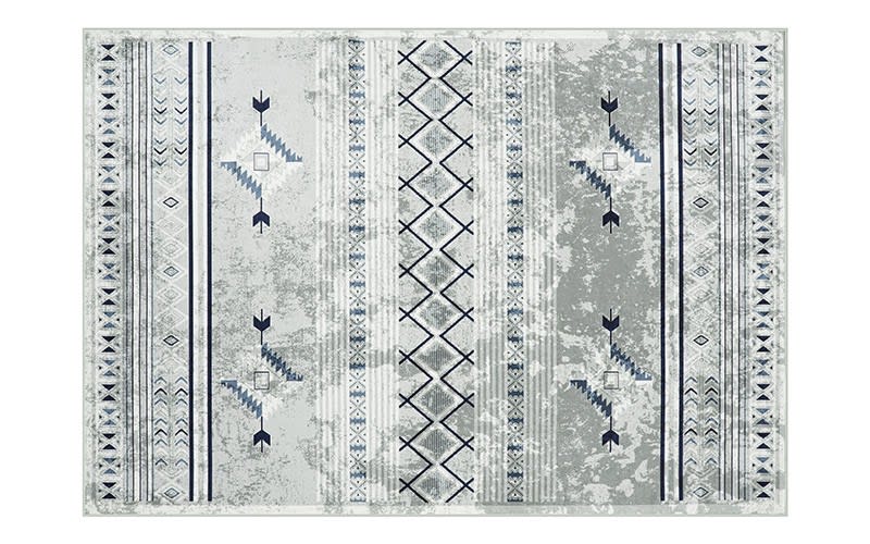 سجاد عازل للماء من أرمادا - ( 160 × 230 ) سم أوف وايت ورمادي فاتح ( بدون أطراف بيضاء )