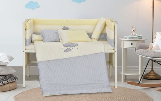 Cannon Baby Comforter Set 7 PCS - Beige & Grey