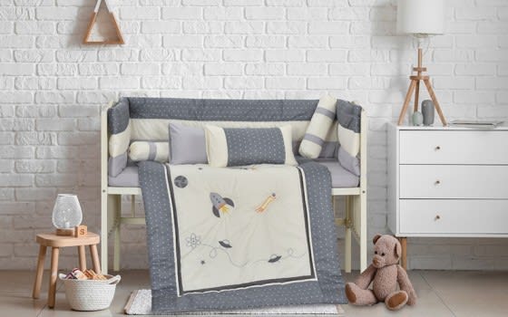 Cannon Baby Comforter Set 7 PCS - Cream & Grey