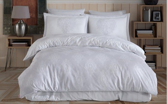 Hobby Cotton Comforter Set 6 PCS - King Grey