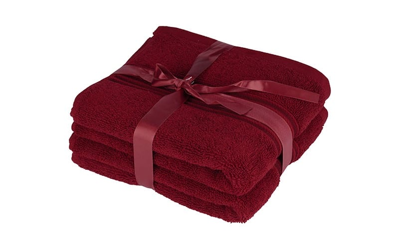 Royal Cotton Towel 2 Pc - ( 41 X 66 ) Burgundy