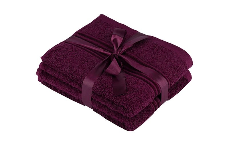 Royal Cotton Towel 2 Pc - ( 41 X 66 ) Grape