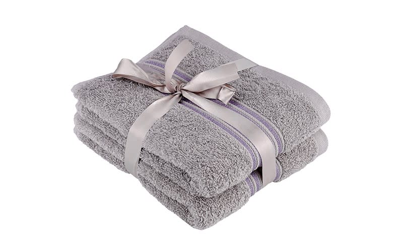 Royal Cotton Towel 2 Pc - ( 41 X 66 ) Grey