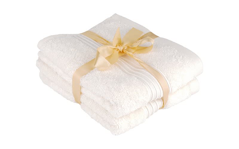 Royal Cotton Towel 2 Pc - ( 41 X 66 ) Ivory