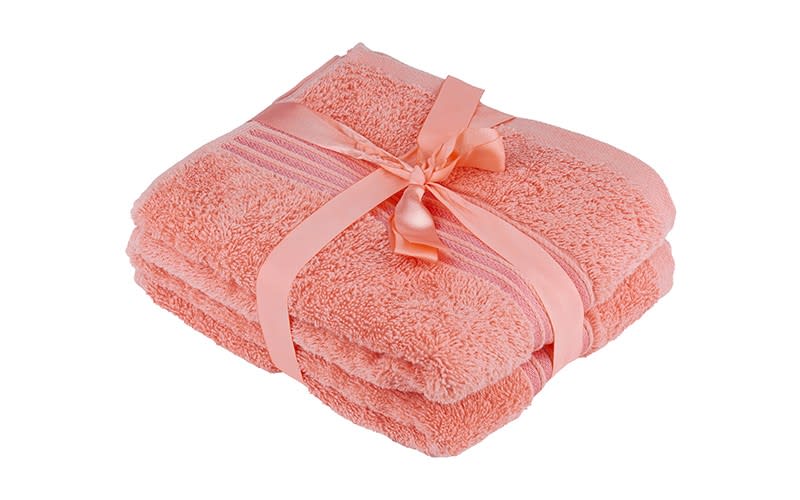 Royal Cotton Towel 2 Pc - ( 41 X 66 ) Peach