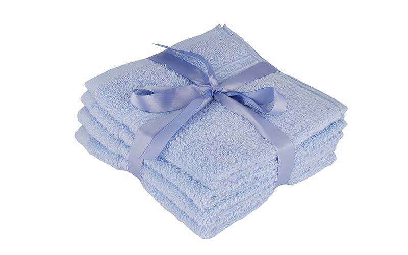 Royal Cotton Towel 4 Pcs - ( 33 X 33 ) Blue